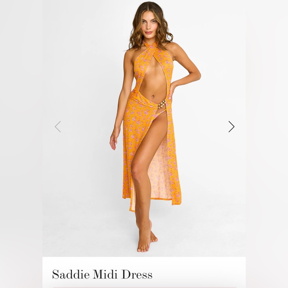 Beach Bunny Swimwear Saddie Midi Dress - small